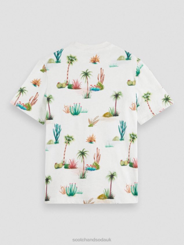 Scotch & Soda Men Regular Fit Printed Organic T-Shirt LP48HB363 Clothing Combo E