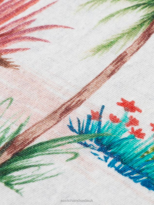 Scotch & Soda Men Regular Fit Printed Organic T-Shirt LP48HB363 Clothing Combo E