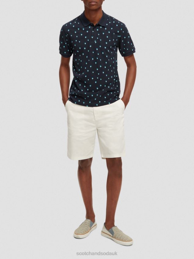 Scotch & Soda Men Regular Fit Printed Organic T-Shirt LP48HB425 Clothing Navy