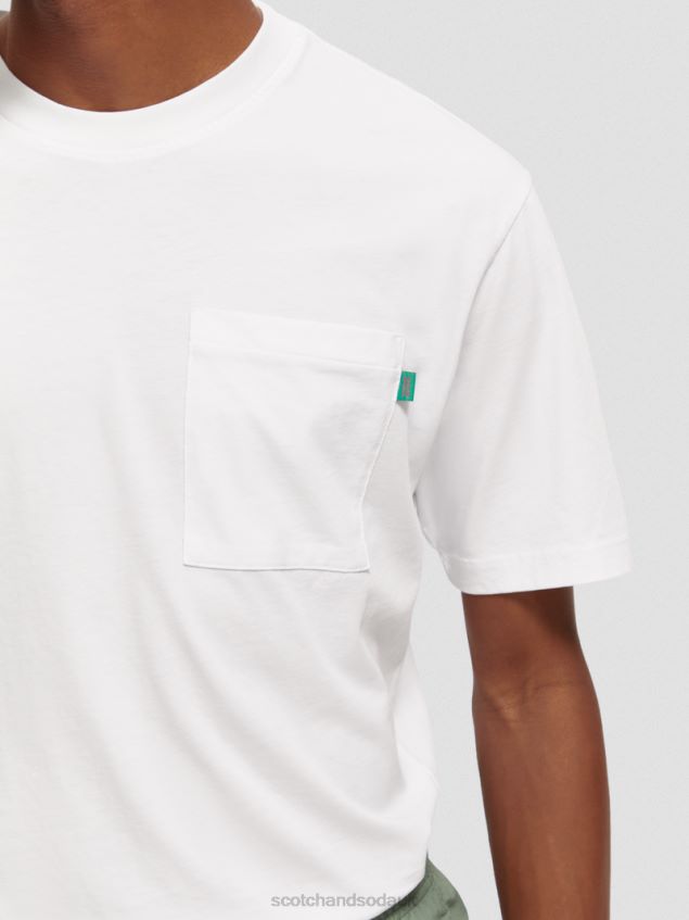 Scotch & Soda Men Relaxed Fit Artwork T-Shirt LP48HB422 Clothing White