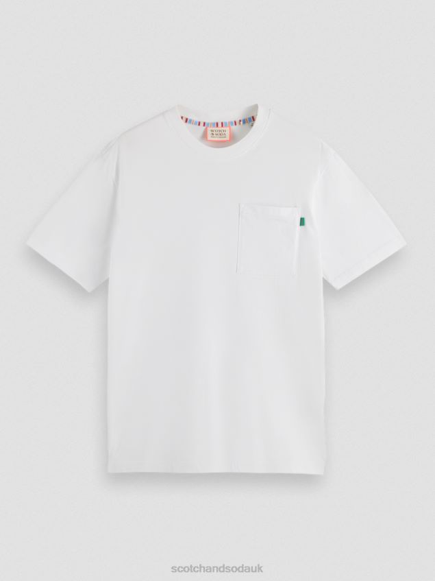 Scotch & Soda Men Relaxed Fit Artwork T-Shirt LP48HB422 Clothing White