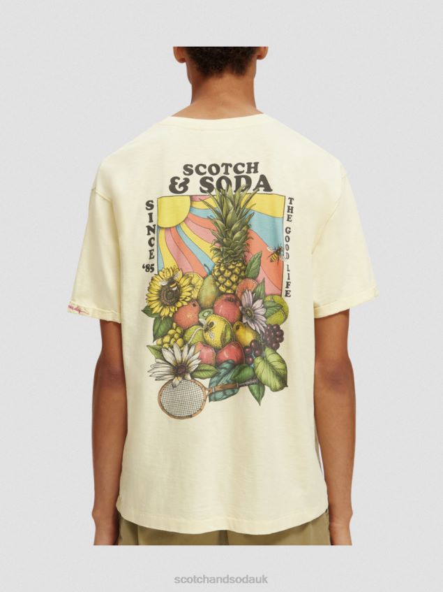 Scotch & Soda Men Relaxed Fit Artwork T-Shirt LP48HB458 Clothing Banana