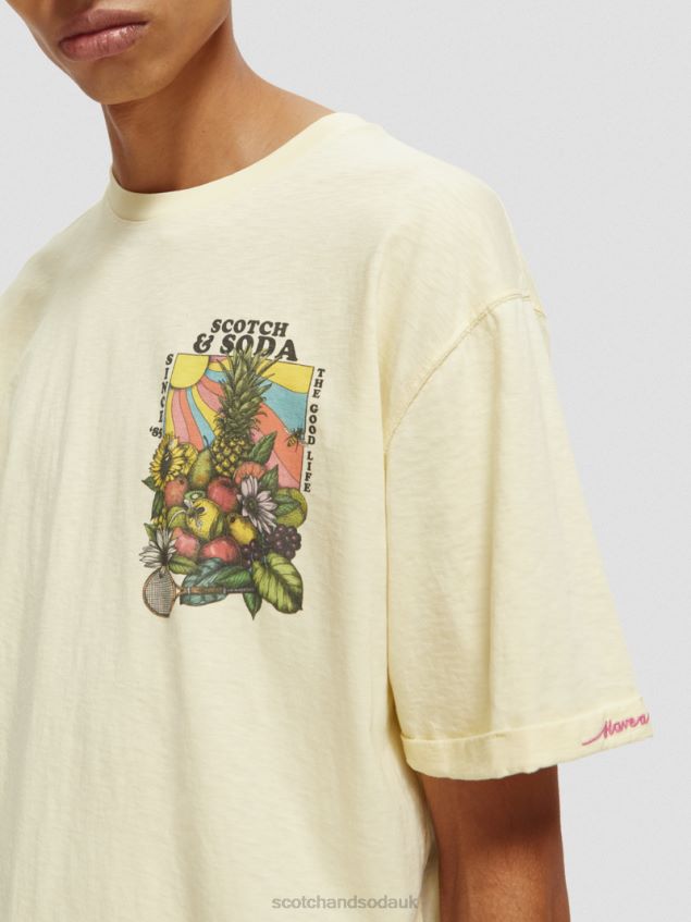 Scotch & Soda Men Relaxed Fit Artwork T-Shirt LP48HB458 Clothing Banana