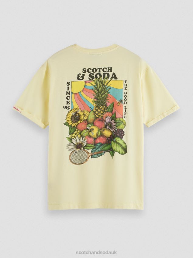 Scotch & Soda Men Relaxed Fit Artwork T-Shirt LP48HB458 Clothing Banana
