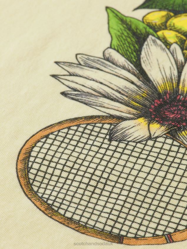 Scotch & Soda Men Relaxed Fit Artwork T-Shirt LP48HB458 Clothing Banana