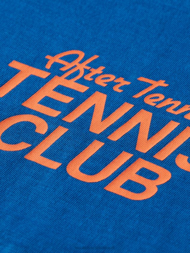 Scotch & Soda Men Relaxed Fit Graphic T-Shirt LP48HB456 Clothing Riviera Blue