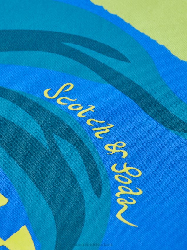 Scotch & Soda Men Relaxed Fit Organic Cotton Artwork T-Shirt LP48HB416 Clothing Bay