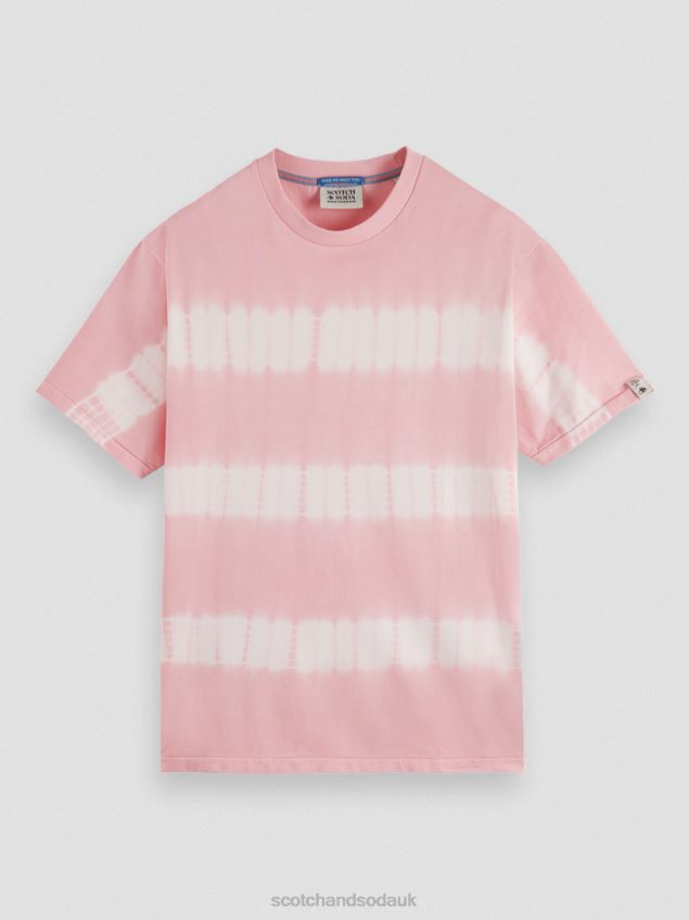 Scotch & Soda Men Relaxed Fit Organic Tie-Dye T-Shirt LP48HB390 Clothing Rose