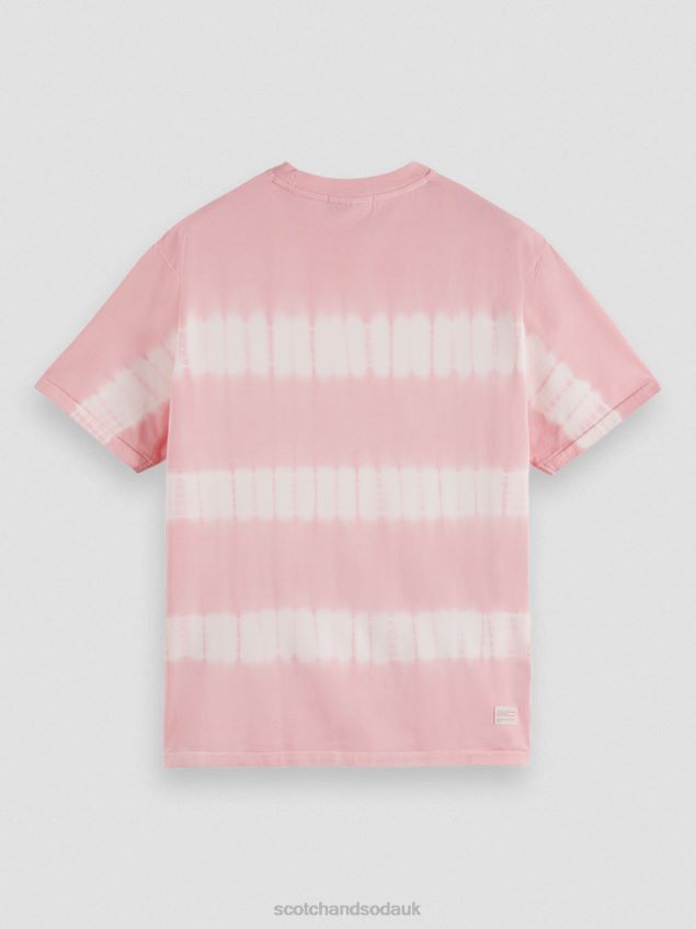 Scotch & Soda Men Relaxed Fit Organic Tie-Dye T-Shirt LP48HB390 Clothing Rose
