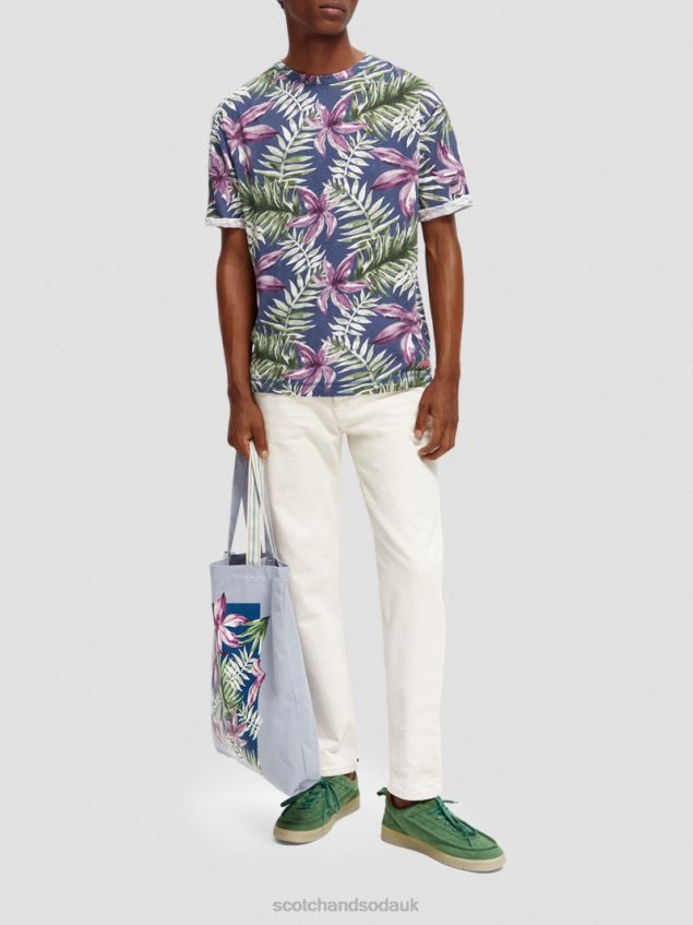 Scotch & Soda Men Relaxed Fit Printed T-Shirt LP48HB374 Clothing Combo A