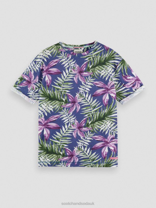 Scotch & Soda Men Relaxed Fit Printed T-Shirt LP48HB374 Clothing Combo A