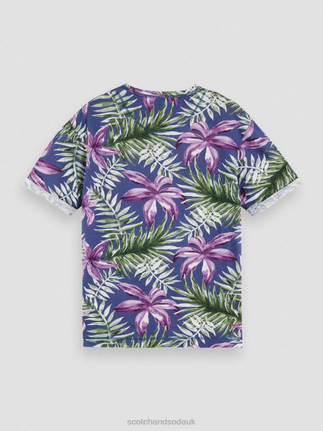 Scotch & Soda Men Relaxed Fit Printed T-Shirt LP48HB374 Clothing Combo A