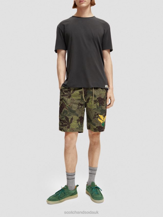 Scotch & Soda Men Relaxed Fit Raw Edge T-Shirt LP48HB384 Clothing Black