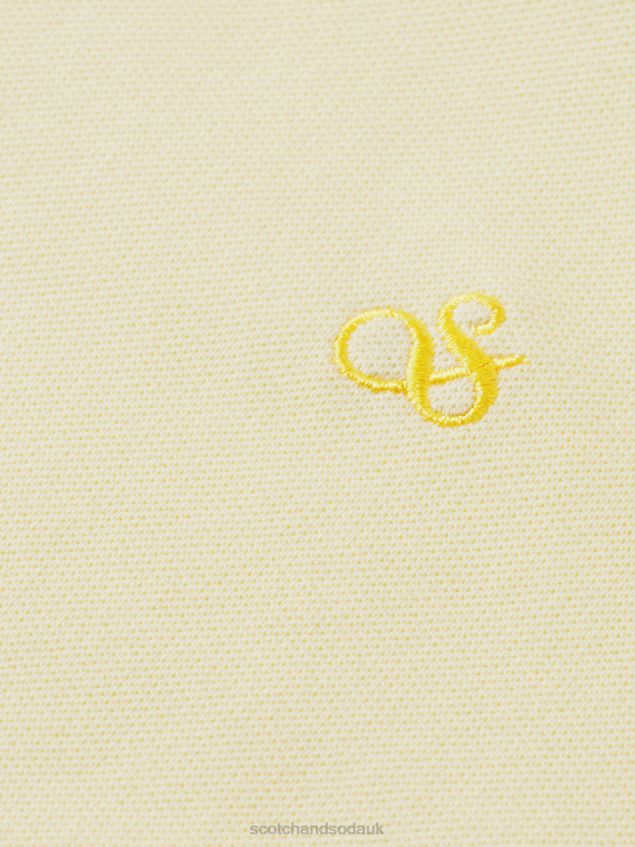 Scotch & Soda Men Tipped Organic Cotton Polo LP48HB449 Clothing Banana