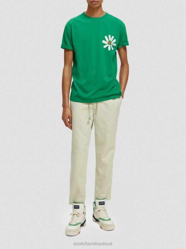 Scotch & Soda Men Washed Artwork T-Shirt LP48HB447 Clothing Amazon