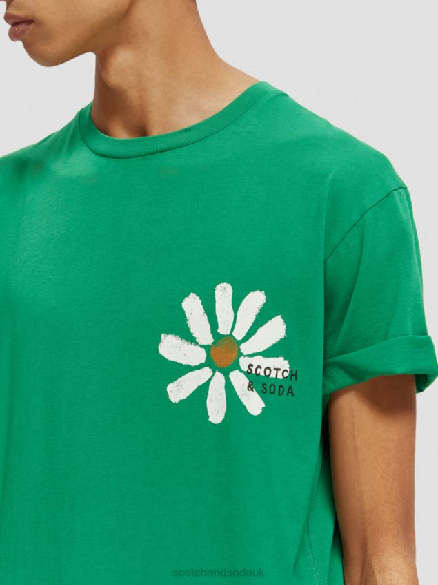 Scotch & Soda Men Washed Artwork T-Shirt LP48HB447 Clothing Amazon