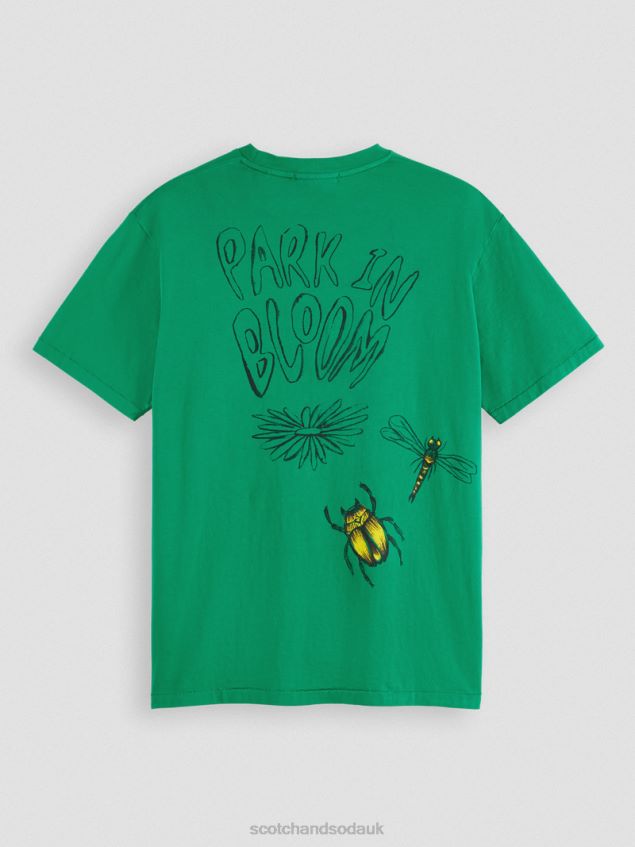 Scotch & Soda Men Washed Artwork T-Shirt LP48HB447 Clothing Amazon