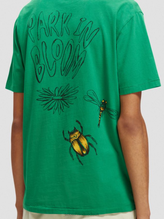 Scotch & Soda Men Washed Artwork T-Shirt LP48HB447 Clothing Amazon