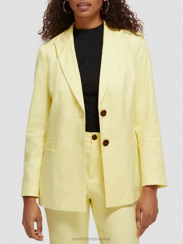 Scotch & Soda Women Single-Breasted Blazer LP48HB182 Clothing Popcorn