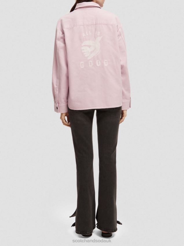 Scotch & Soda Women Military Shirt LP48HB49 Clothing Lavender