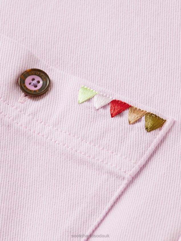 Scotch & Soda Women Military Shirt LP48HB49 Clothing Lavender