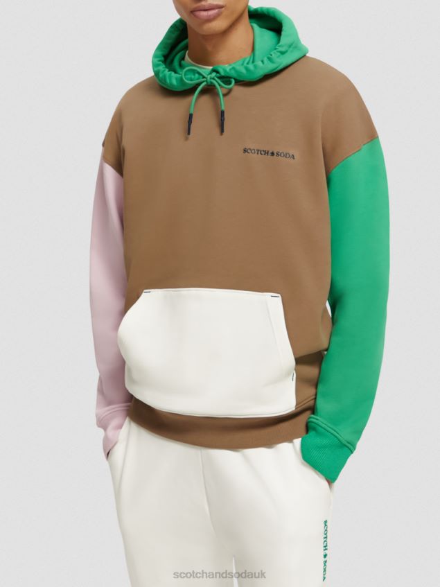 Scotch & Soda Women Colour-Block Hoodie LP48HB226 Clothing Combo A