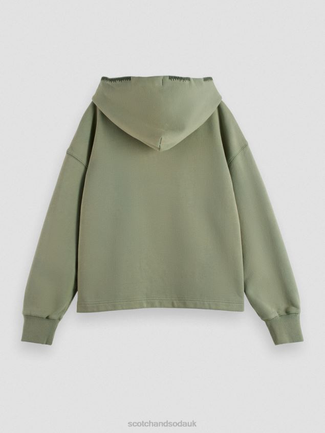 Scotch & Soda Women Loose Fit Artwork Hoodie LP48HB214 Clothing Army