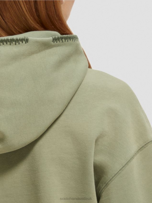 Scotch & Soda Women Loose Fit Artwork Hoodie LP48HB214 Clothing Army