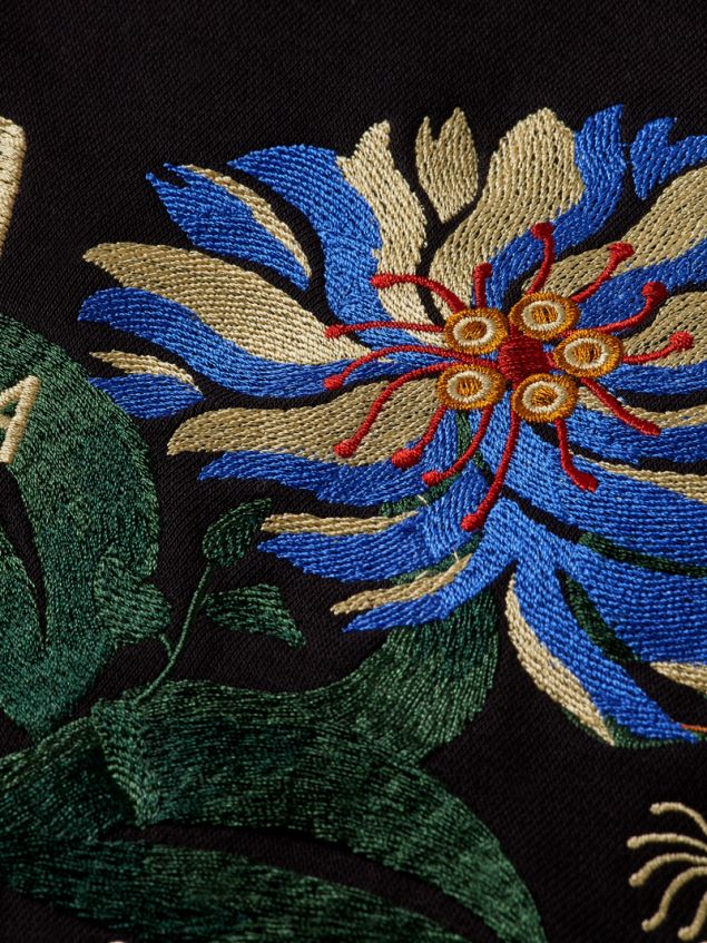 Scotch & Soda Women Loose Fit Embroidered Sweatshirt LP48HB184 Clothing Black