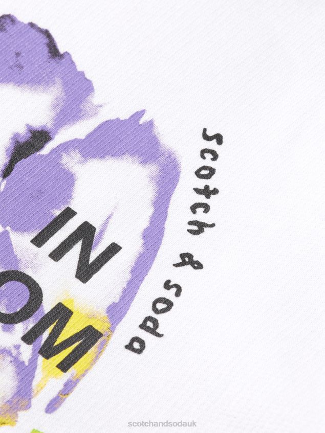 Scotch & Soda Women Loose Fit Organic Cotton Sweatshirt LP48HB186 Clothing White