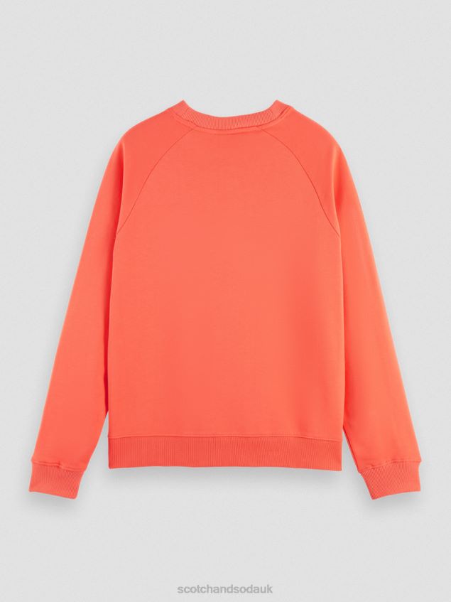 Scotch & Soda Women Organic Cotton Crewneck Sweatshirt LP48HB195 Clothing Hibiscus