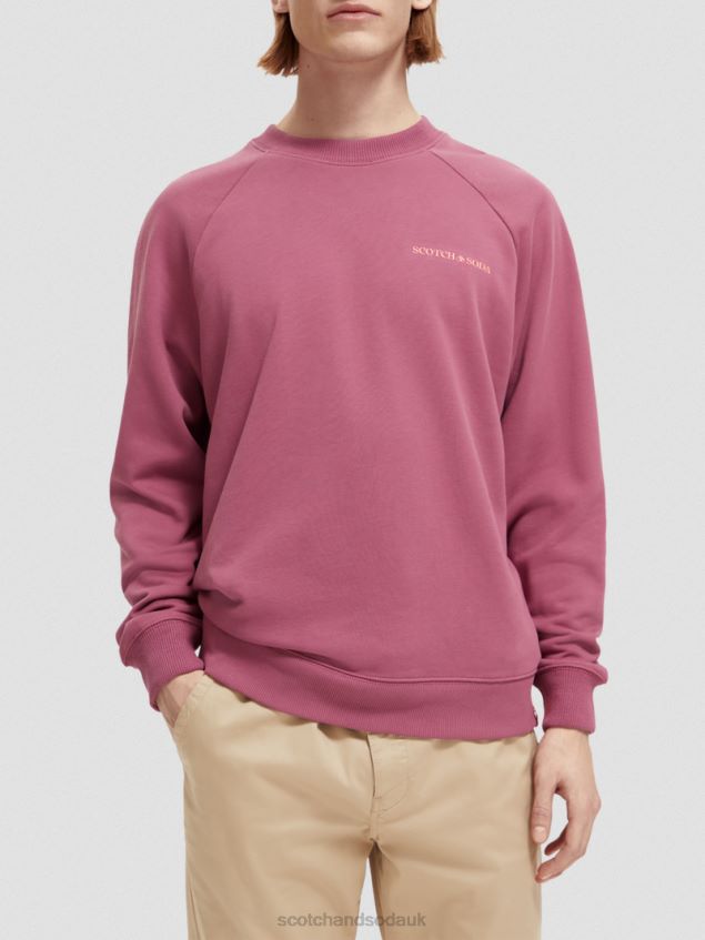 Scotch & Soda Women Organic Cotton Crewneck Sweatshirt LP48HB196 Clothing Dahlia