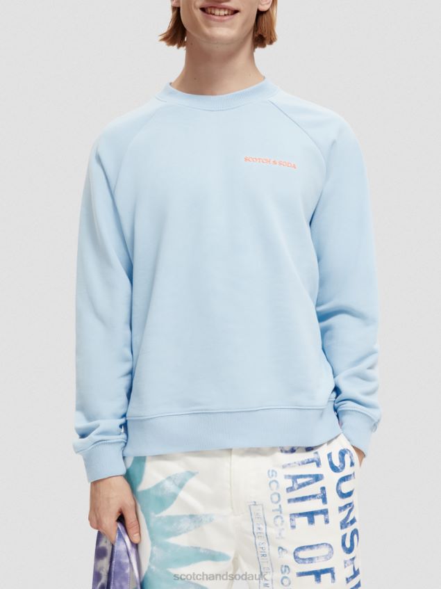 Scotch & Soda Women Organic Cotton Crewneck Sweatshirt LP48HB197 Clothing Sky