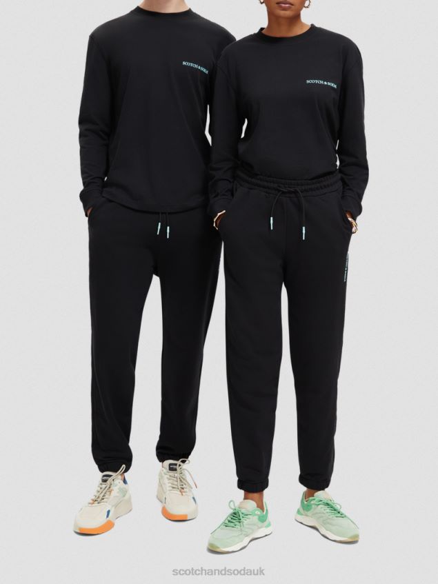 Scotch & Soda Women Organic Cotton Sweatpants LP48HB208 Clothing Black
