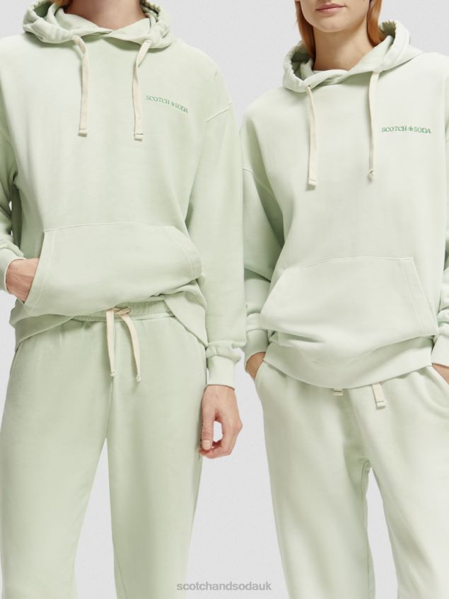 Scotch & Soda Women Plant-Dyed Hoodie LP48HB224 Clothing Mint
