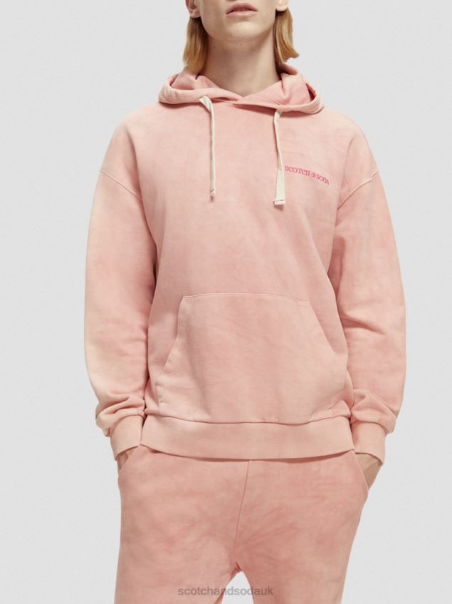 Scotch & Soda Women Plant-Dyed Hoodie LP48HB225 Clothing Flamingo