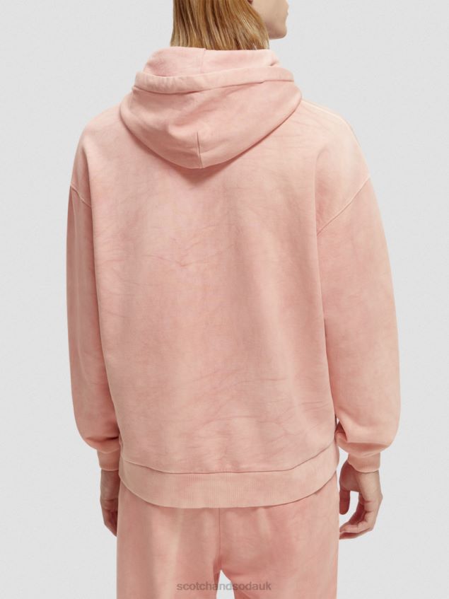 Scotch & Soda Women Plant-Dyed Hoodie LP48HB225 Clothing Flamingo