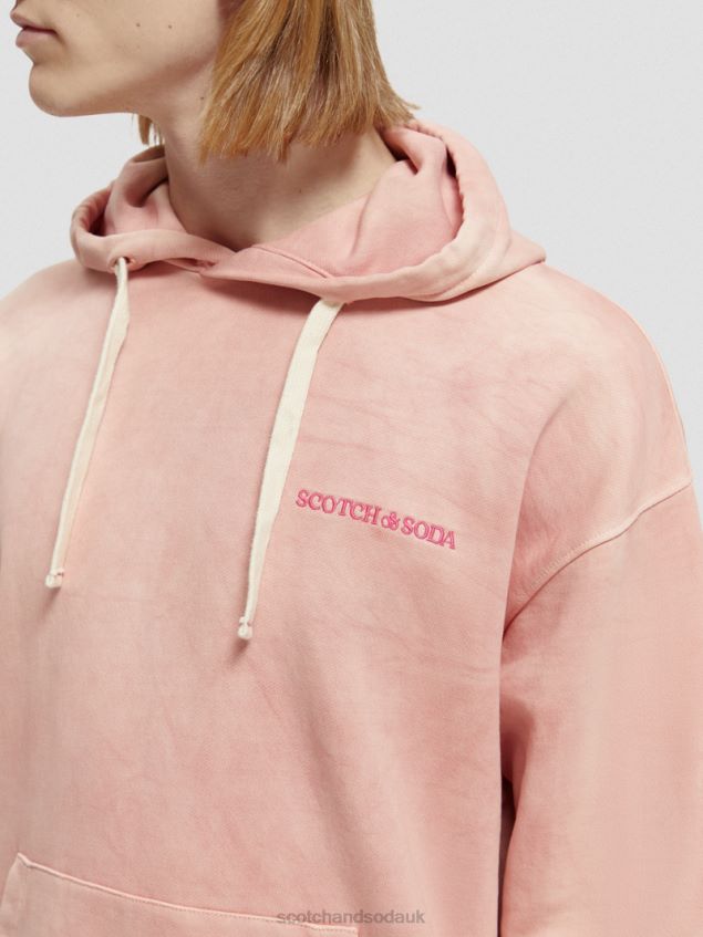 Scotch & Soda Women Plant-Dyed Hoodie LP48HB225 Clothing Flamingo