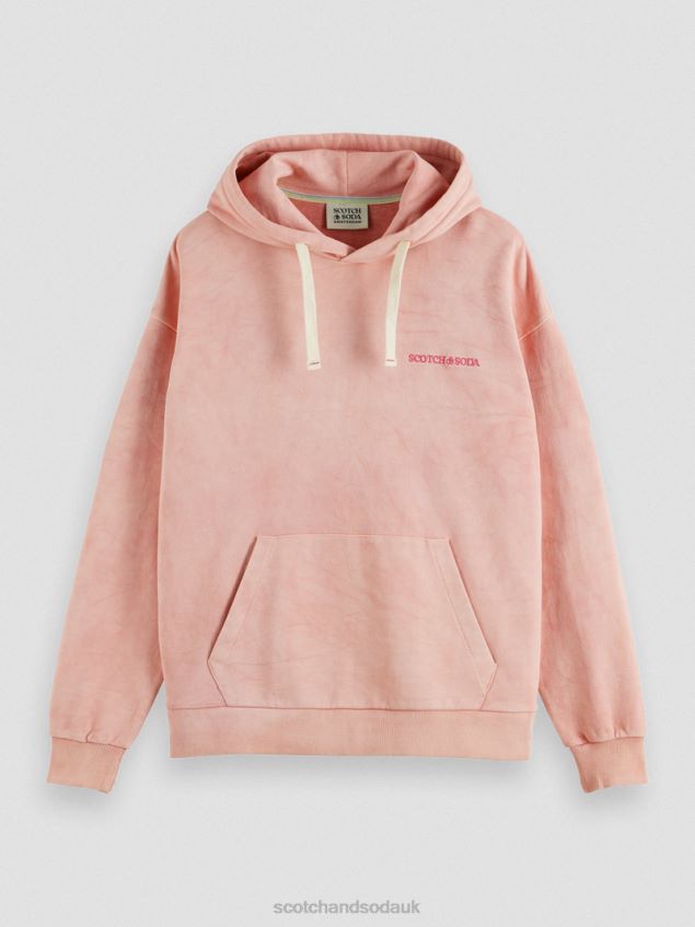 Scotch & Soda Women Plant-Dyed Hoodie LP48HB225 Clothing Flamingo