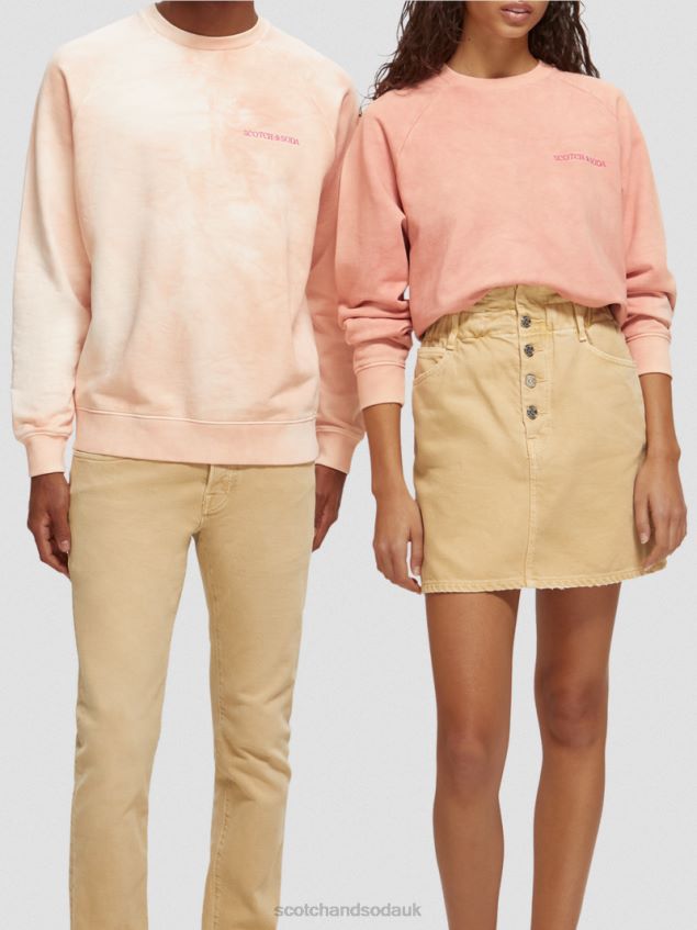 Scotch & Soda Women Plant-Dyed Organic Cotton Sweatshirt LP48HB223 Clothing Flamingo