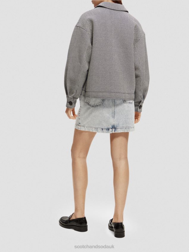 Scotch & Soda Women Boucle Woven Jacket LP48HB136 Clothing Navy