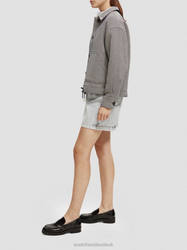 Scotch & Soda Women Boucle Woven Jacket LP48HB136 Clothing Navy