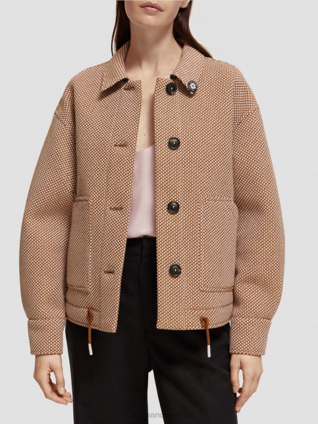 Scotch & Soda Women Boucle Woven Jacket LP48HB137 Clothing Lavender