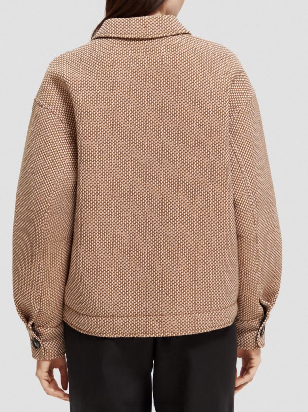 Scotch & Soda Women Boucle Woven Jacket LP48HB137 Clothing Lavender