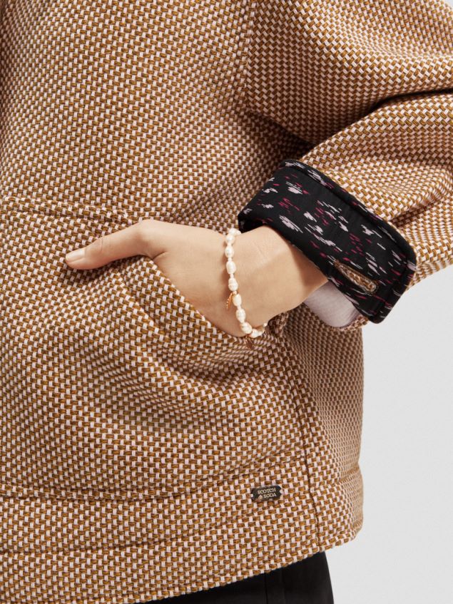 Scotch & Soda Women Boucle Woven Jacket LP48HB137 Clothing Lavender