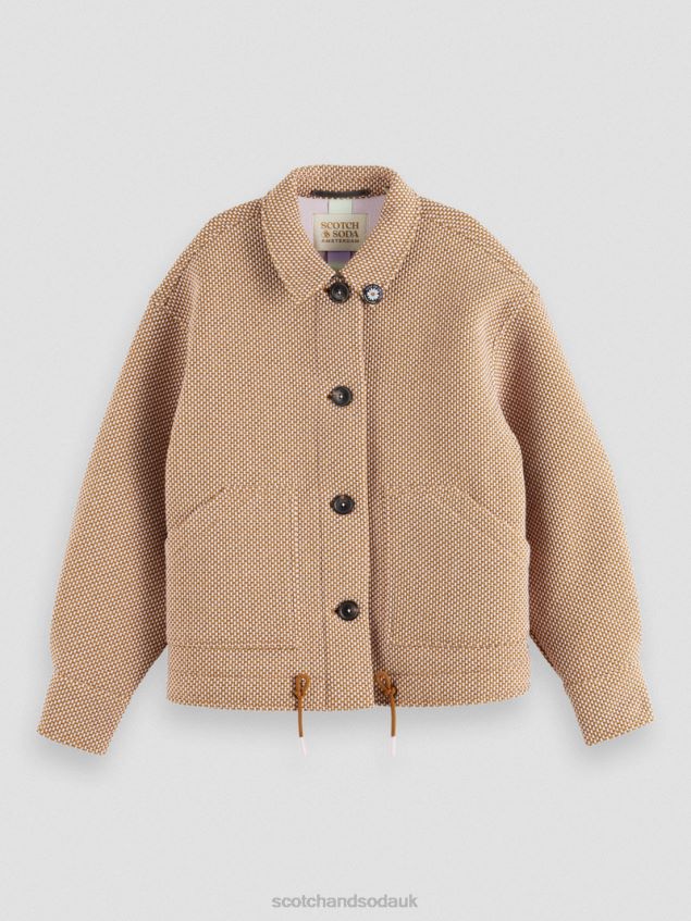 Scotch & Soda Women Boucle Woven Jacket LP48HB137 Clothing Lavender