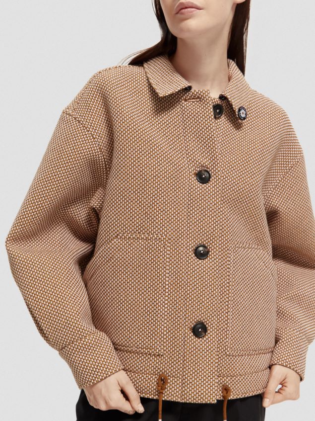 Scotch & Soda Women Boucle Woven Jacket LP48HB137 Clothing Lavender