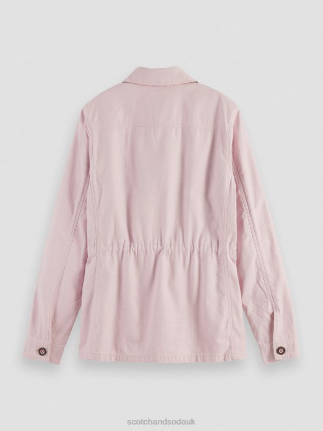 Scotch & Soda Women Organic Cotton Workwear Utility Jacket LP48HB138 Clothing Lavender
