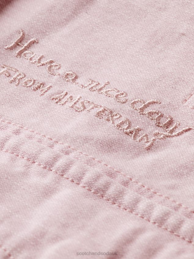 Scotch & Soda Women Organic Cotton Workwear Utility Jacket LP48HB138 Clothing Lavender