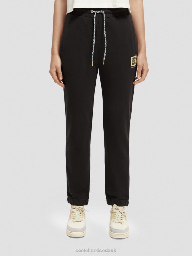Scotch & Soda Women Graphic Sweatpants LP48HB170 Clothing Black